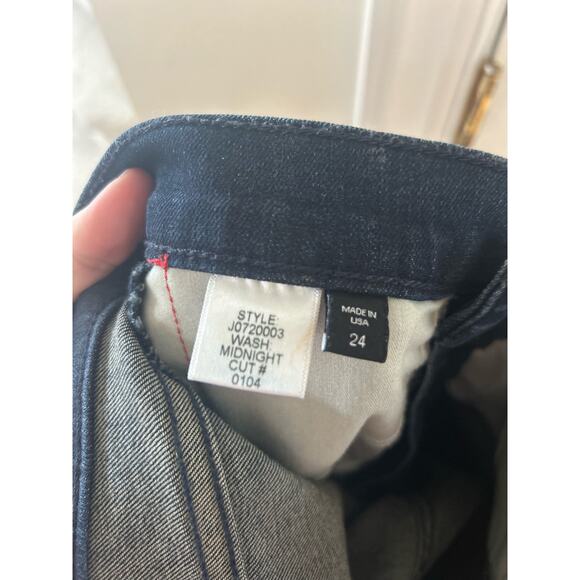 Veronica Beard Carolyn Cropped Raw Hem Boot Cut Dark wash Jean - Picture 8 of 11